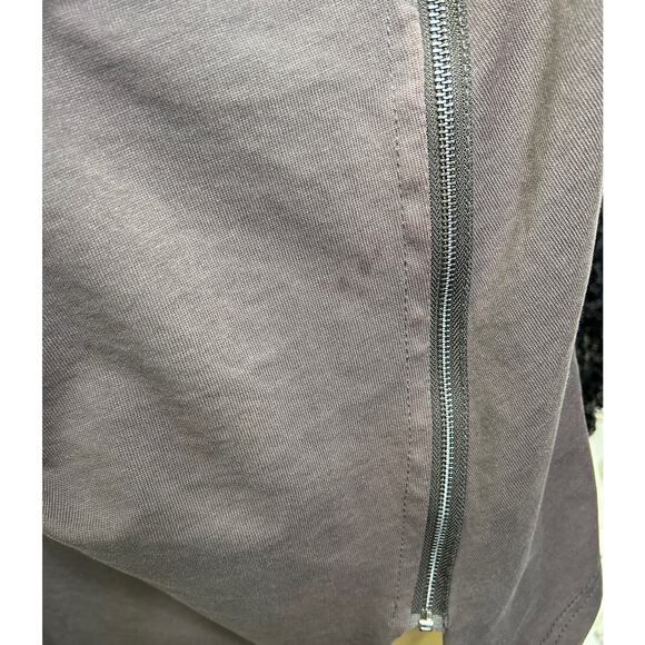 Blank NYC Gray Mixed Media Asymmetrical Zippered Moto Jacket Women's Medium - Picture 11 of 11